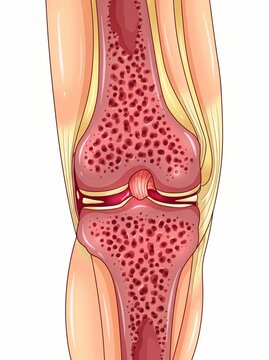 Knee Joint Anatomy Medical Illustration