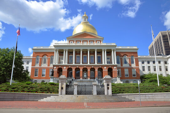 Massachusetts State House at Beacon Hill in city of Boston, Massachusetts MA, USA.