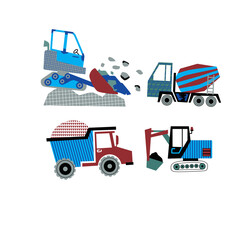 Naklejka premium collection contruction cute k...