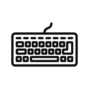 Minimalist Outline Modern Computer Keyboard Input Device Icon
