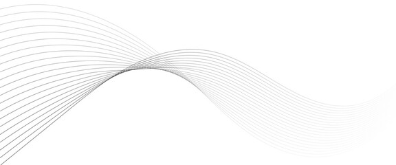 Fototapeta premium Abstract wave dynamic curve lines transparent background with flowing digital energy waves technology concept modern backdrop vector design