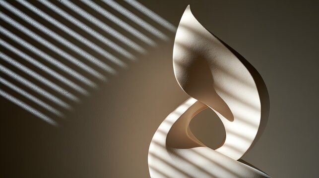Sculptural form with dramatic light and shadow play