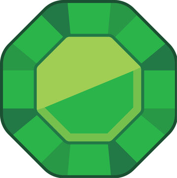 Green Cartoon Glossy Button