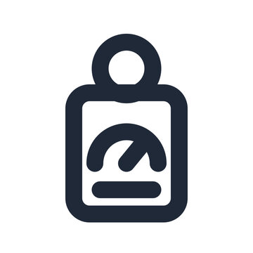 Light meter line icon, photography outline symbol