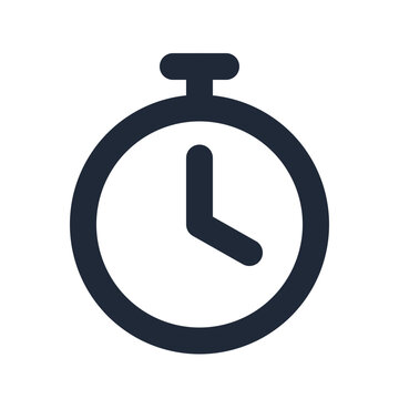 Self timer line icon, photography outline symbol