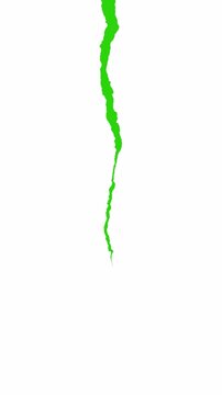 Vertical Ripped Paper Reveal Green Screen Overlay Animation 4K