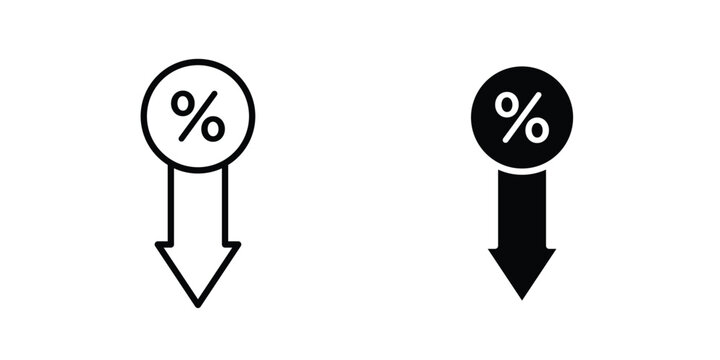 Percent down icon