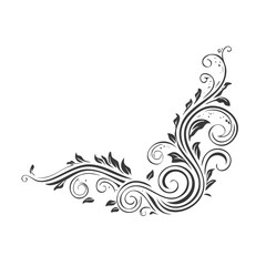 Fototapeta premium Black and white ornamental swirl vector pattern