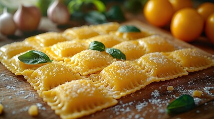 Fresh Ravioli with Basil Garlic and Tomatoes