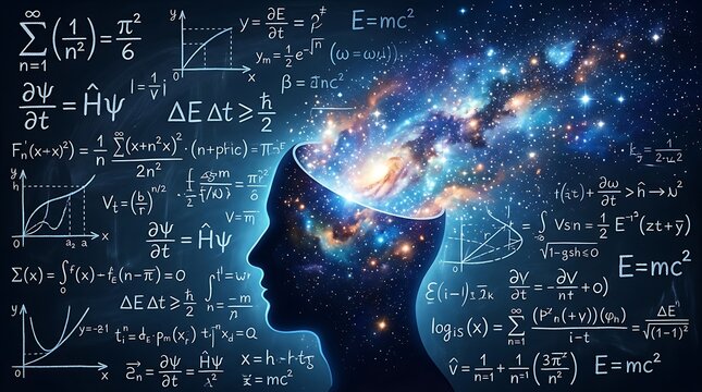 Silhouette Thinking About Technology and Data Flow in Futuristic Digital Space