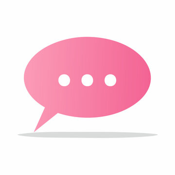 Pink Speech Bubble with Ellipsis