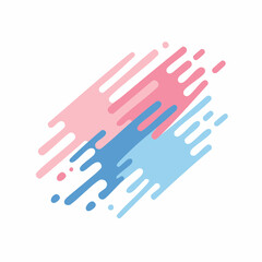 Fototapeta premium Abstract Pink and Blue Rounded Lines Background