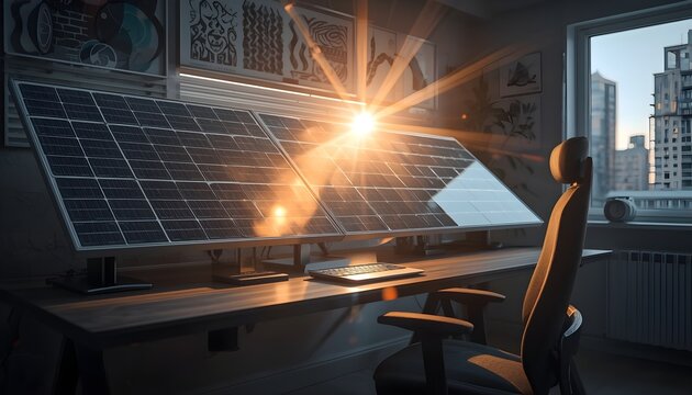Solar Powered Remote Work Setup with American Professionals Using Renewable Energy Outdoors
