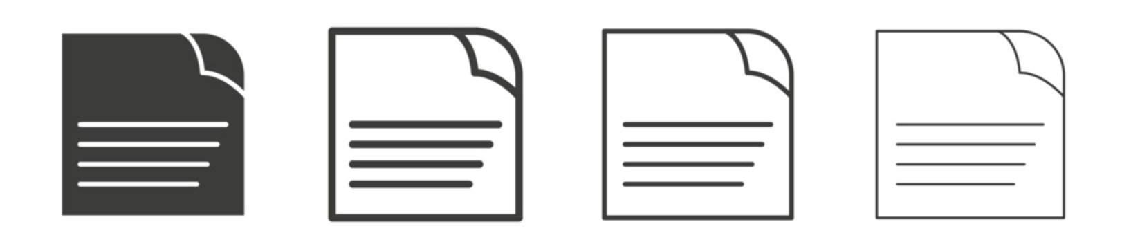 Sticky notes icon collection on white background