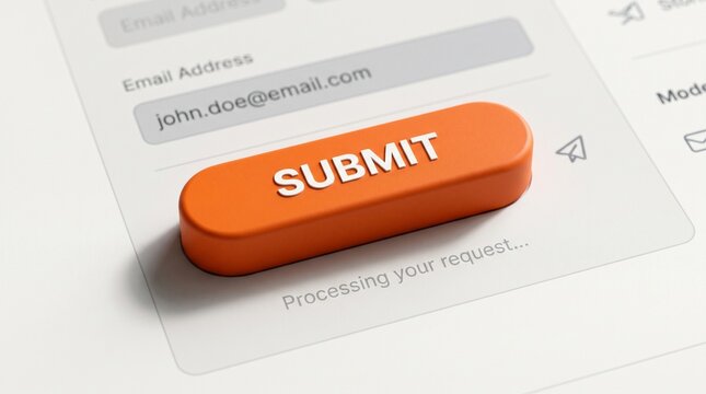 orange submit button, email form, online submission, web interface