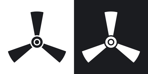 Airscrew icons vectors in solid black and white style © molla