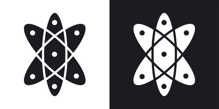 Agnosticism icons vectors in solid black and white style