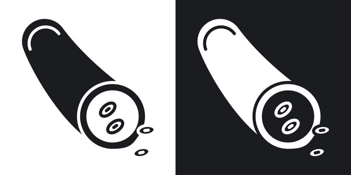 Blood vessel icons vectors in solid black and white style