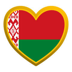 Fototapeta premium Belarus Heart with flag design