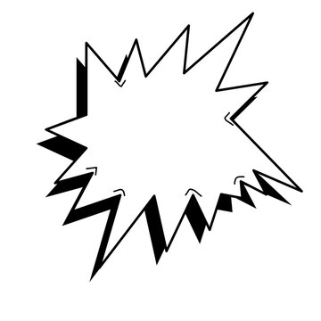 Burst explosion star shape abstract lines