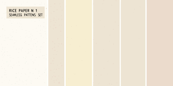 Rice paper texture pattern set neutral colored backgrounds