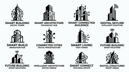 Obraz premium Smart Building Architecture Design Concepts.