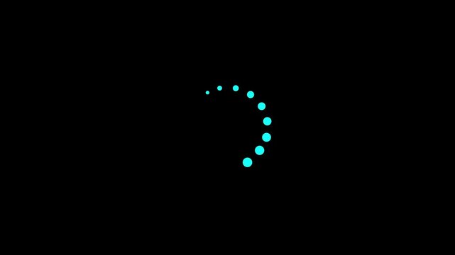 A sleek circular loading icon smoothly rotating to indicate progress. Perfect for interfaces and loading on 4k animation video transparent background.