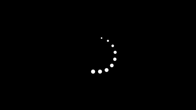 A sleek circular loading icon smoothly rotating to indicate progress. Perfect for interfaces and loading on 4k animation video transparent background.