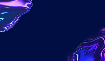 Abstract swirling neon light trails in dark futuristic background with glowing purple and blue effects © Arman Design