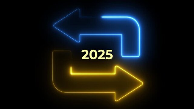2025 Review concept.  achievements, Year Recap, Business Goals and Plans, Lessons Learned, Market Shifts. 4k video. 
