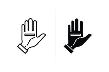 Fototapeta premium Glove vector illustration, line and solid style