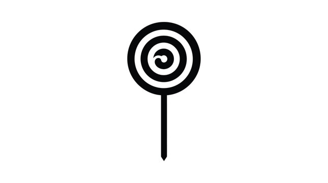 Spiral lollipop silhouette on a white background simple vector graphic