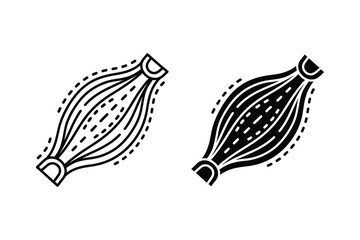 Fototapeta premium Muscle fiber vector illustration, line art style