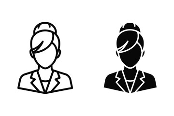 Fototapeta premium Vector illustration headphone user profiles line art communication icons