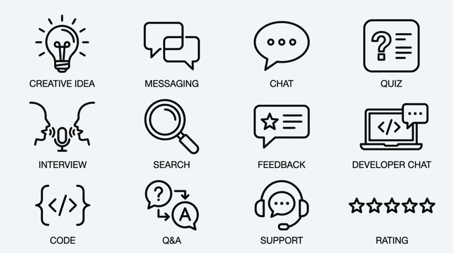 Support icons for customer service.