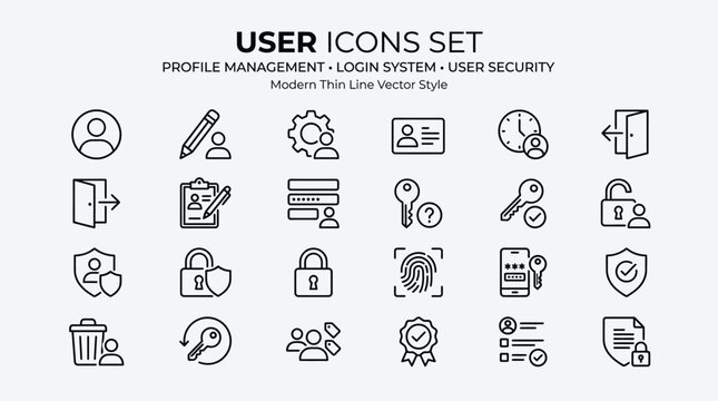 User icons for profile management.