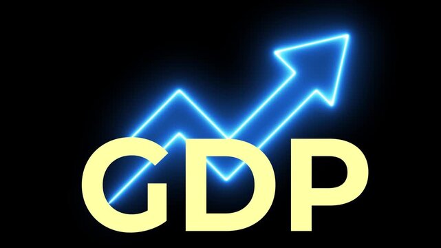 GDP growth concept,  gross domestic product. 4k video. 