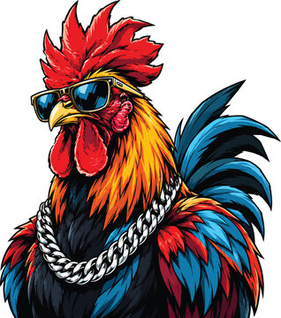 chicken fullcolor street for screen printing Ready to separate colors