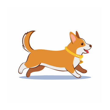 Flat design fox riding a skateboard