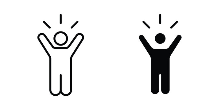 Confident icon. Symbols for Graphic Designs