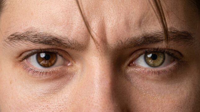 Portrait close up of focused eyes