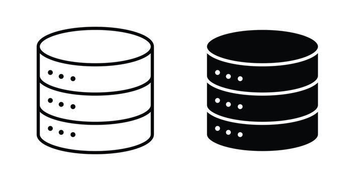Cylinder database icon. Symbols for Graphic Designs