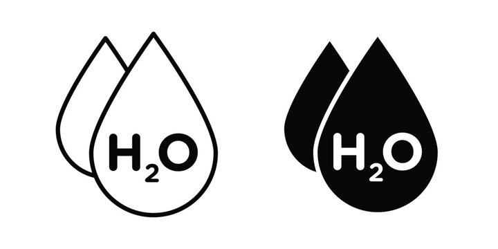 H2o icon. Symbols for Graphic Designs