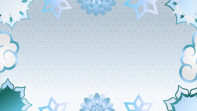 blue floral background