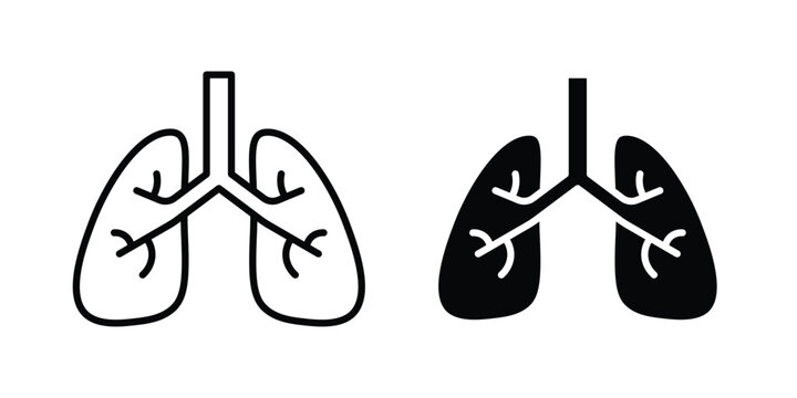 Lungs icon. Symbols for Graphic Designs