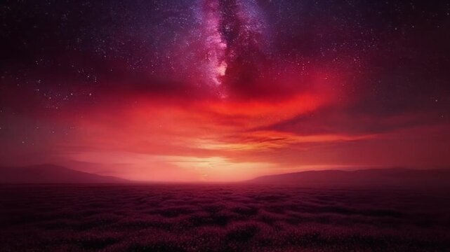 Glowing red violet space haze drifting in layered motion across a moody cinematic abstract backdrop