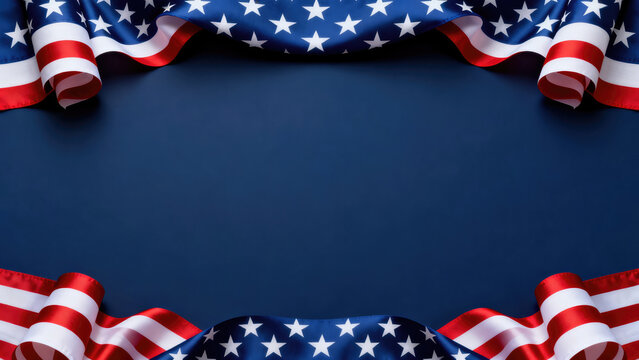 Patriotic American Flag Background  Wavy Design for Independence Day, Memorial Day, or Veterans Day