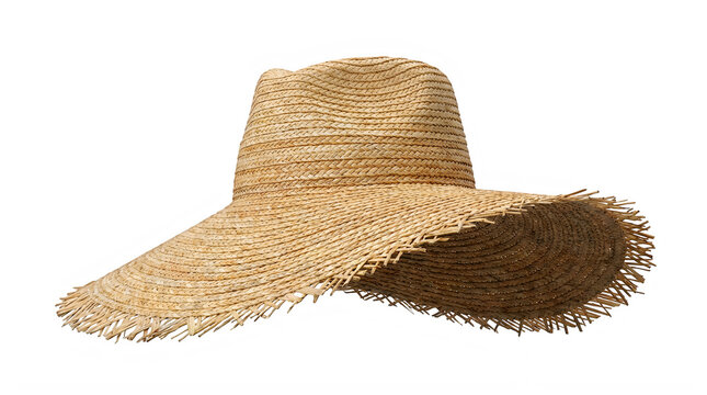 A woven straw sun hat for summer fashion