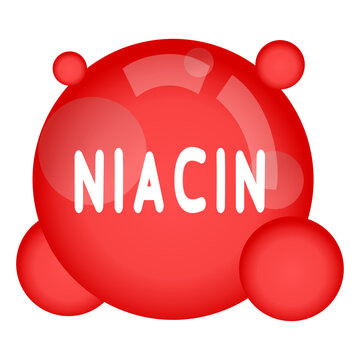 Niacin Vitamin B3 Molecule Graphic