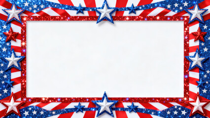 Obraz premium Decorative American flag frame